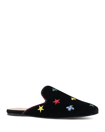 gucci women's kibi embroidered velvet mules|Gucci Mules for Women .